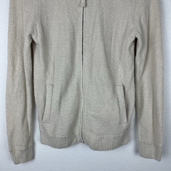Barefoot Dreams Cozychic Lite XS Cream Colored Full Zip Cardigan Comfort Cozy - Picture 3 of 9